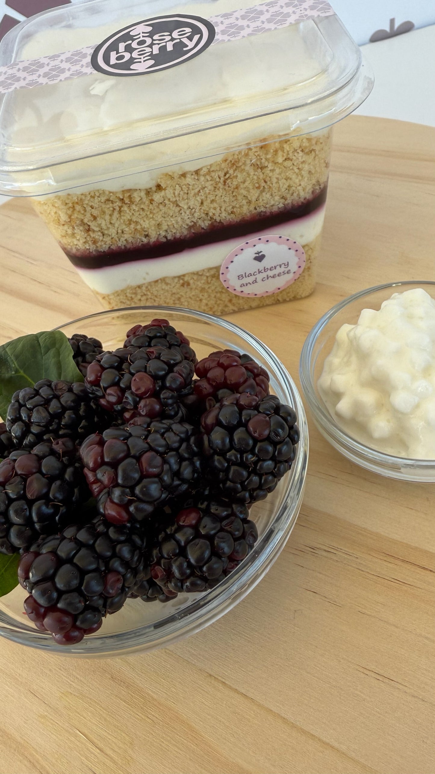 Blackberry & Cottage Cheese Cake Jar