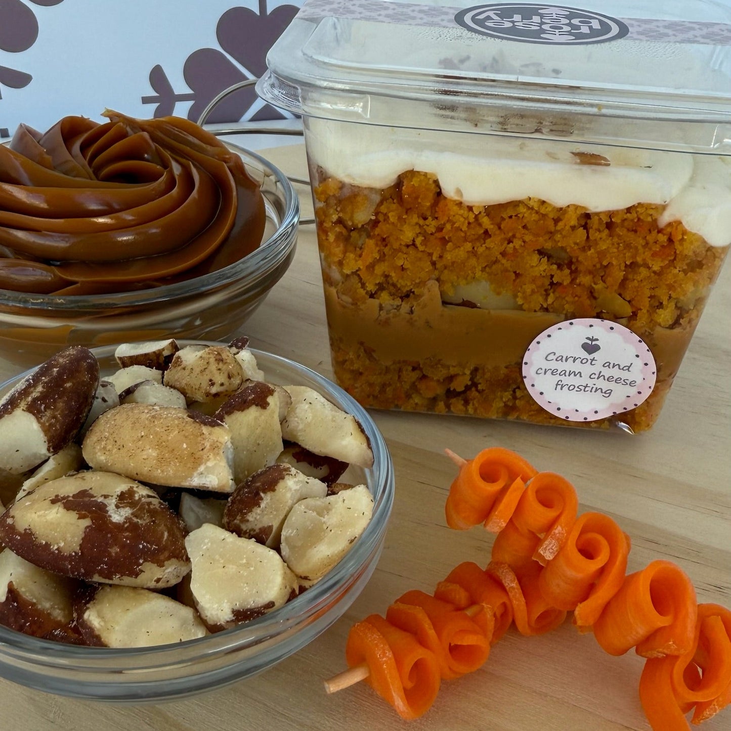 Carrot & cream cheese frosting Cake Jar